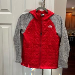 North Face light weight Jacket.  Knit arms make it nice and cozy.